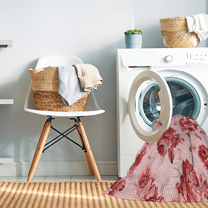 Machine Washable Transitional Red Rug in a Washing Machine, wshpat3558rd