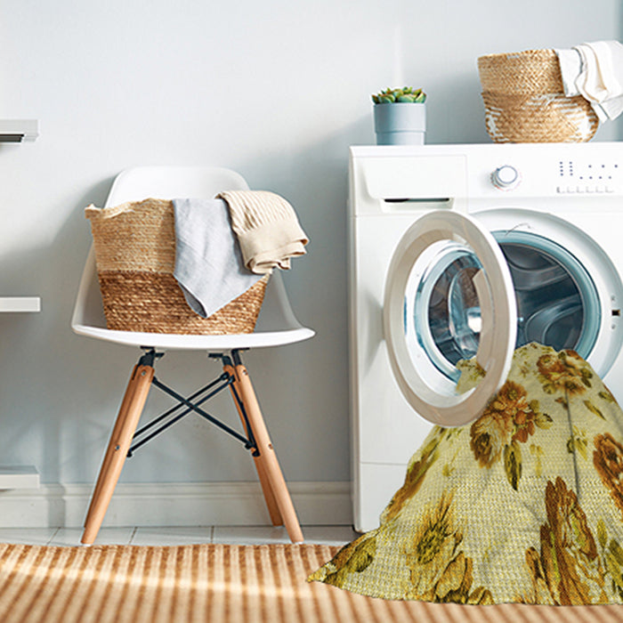 Machine Washable Transitional Sedona Brown Rug in a Washing Machine, wshpat3558yw