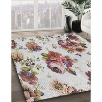 Patterned Rosy Purple Novelty Rug, pat3558