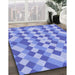 Machine Washable Transitional Blue Rug in a Family Room, wshpat3559blu