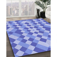 Patterned Blue Rug, pat3559blu