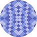 Square Patterned Blue Rug, pat3559blu