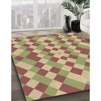 Patterned Chestnut Red Rug, pat3559brn