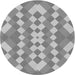 Square Patterned Silver Gray Rug, pat3559gry