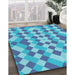 Machine Washable Transitional Blue Rug in a Family Room, wshpat3559lblu