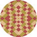 Square Patterned Red Rug, pat3559org