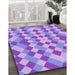 Machine Washable Transitional Bright Lilac Purple Rug in a Family Room, wshpat3559pur