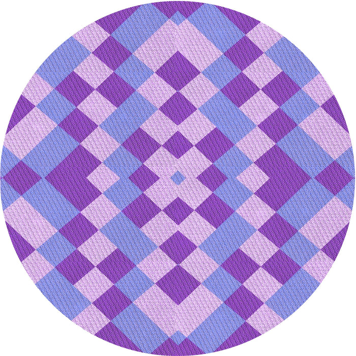 Square Patterned Bright Lilac Purple Rug, pat3559pur