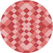 Square Machine Washable Transitional Light Coral Pink Rug in a Living Room, wshpat3559rd