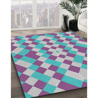 Patterned French Lilac Purple Novelty Rug, pat3559