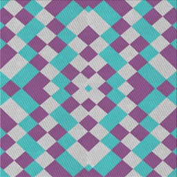 Square Patterned French Lilac Purple Novelty Rug, pat3559