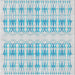 Square Patterned Blue Novelty Rug, pat355