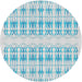 Square Machine Washable Transitional Blue Rug, wshpat355