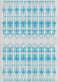 Machine Washable Transitional Blue Rug, wshpat355