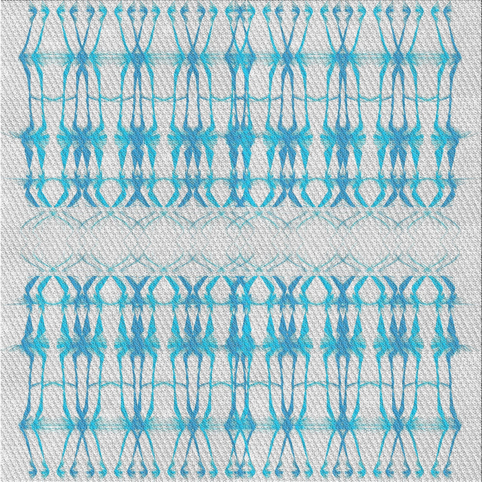 Sideview of Machine Washable Transitional Blue Rug, wshpat355