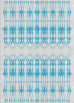 Patterned Blue Novelty Rug, pat355