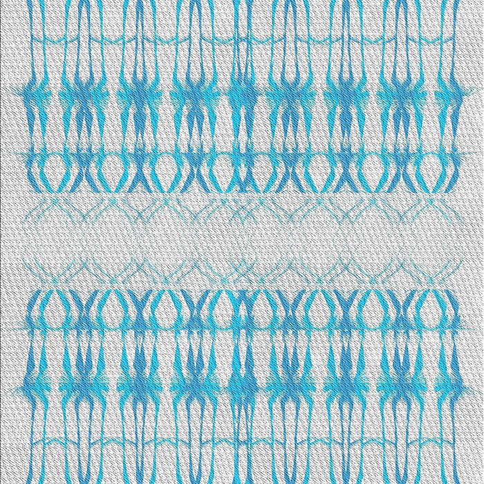 Patterned Blue Novelty Rug, pat355