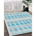 Machine Washable Transitional Blue Rug in a Family Room, wshpat355