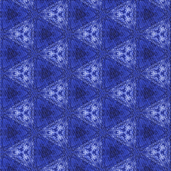 Round Patterned Blue Rug, pat356blu