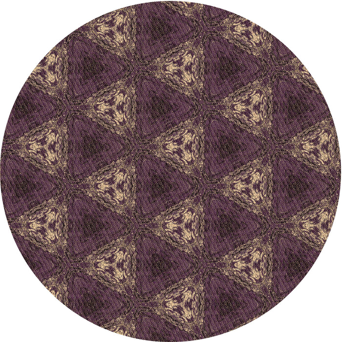 Square Patterned Dark Almond Brown Rug, pat356brn