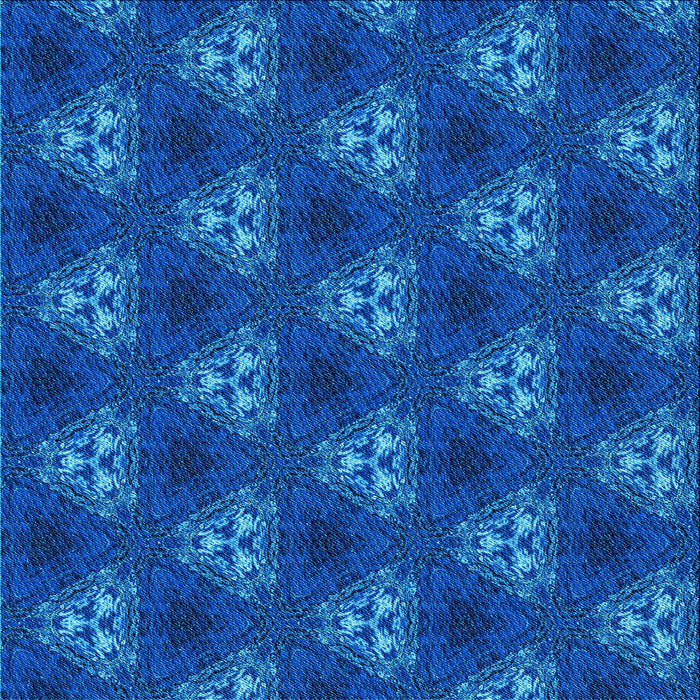 Round Patterned Blueberry Blue Rug, pat356lblu