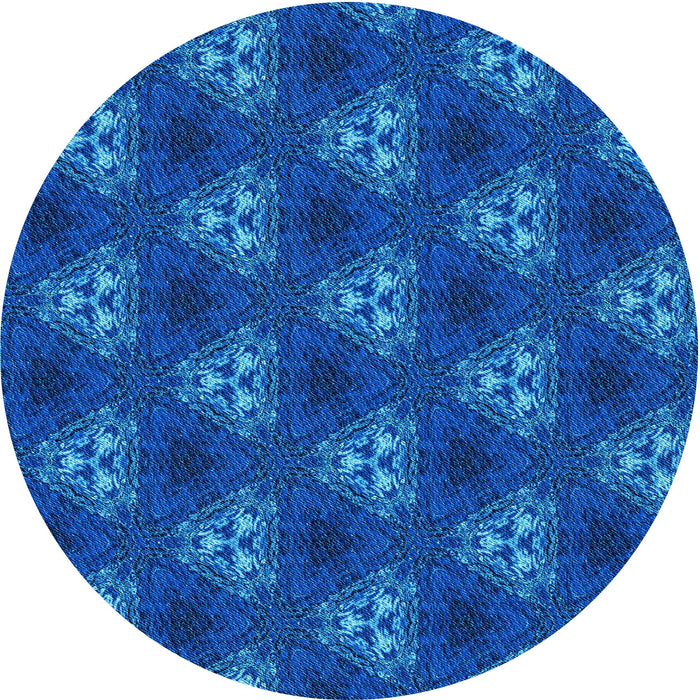 Square Patterned Blueberry Blue Rug, pat356lblu