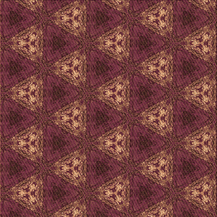 Round Patterned Chestnut Red Rug, pat356org