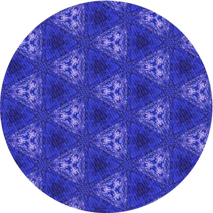 Square Patterned Bright Blue Rug, pat356pur