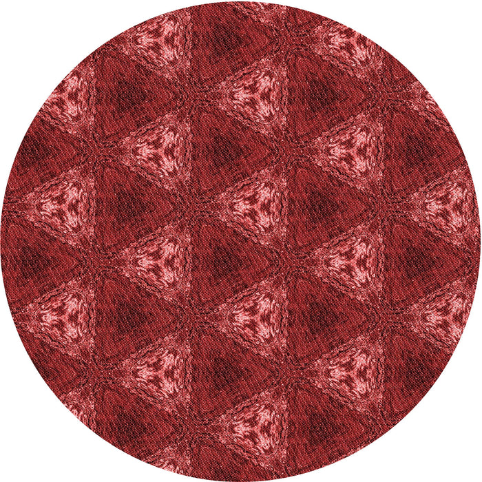 Square Patterned Tomato Red Rug, pat356rd