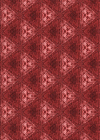 Machine Washable Transitional Tomato Red Rug, wshpat356rd