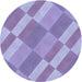 Square Patterned Purple Mimosa Purple Rug, pat3560blu