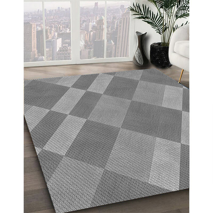 Machine Washable Transitional Dark Gray Rug in a Family Room, wshpat3560gry