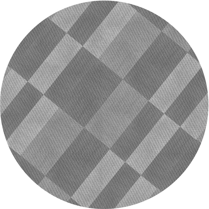 Square Patterned Dark Gray Rug, pat3560gry