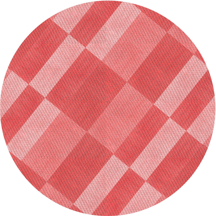 Square Patterned Ruby Red Rug, pat3560rd