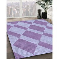 Patterned Medium Purple Rug, pat3561blu