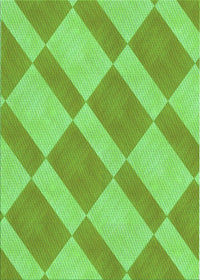 Machine Washable Transitional Emerald Green Rug, wshpat3561grn