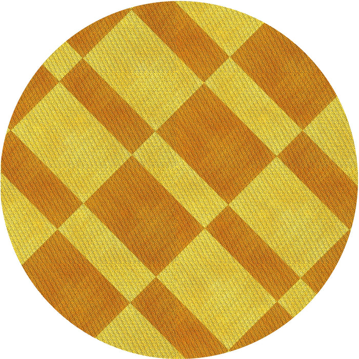Square Patterned Neon Orange Rug, pat3561yw