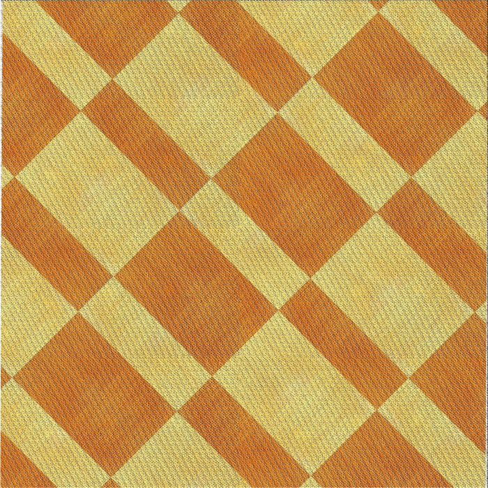 Square Patterned Sedona Brown Novelty Rug, pat3561