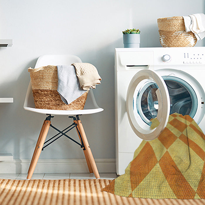 Machine Washable Transitional Sedona Brown Rug in a Washing Machine, wshpat3561