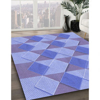 Patterned Sky Blue Rug, pat3562blu