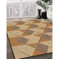 Patterned Yellow Orange Rug, pat3562brn