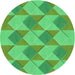 Square Patterned Neon Green Rug, pat3562grn