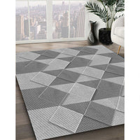 Patterned Cloud Gray Rug, pat3562gry