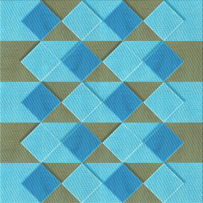 Round Machine Washable Transitional Deep-Sea Green Rug, wshpat3562lblu