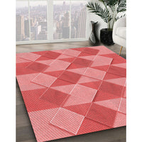 Patterned Ruby Red Rug, pat3562rd