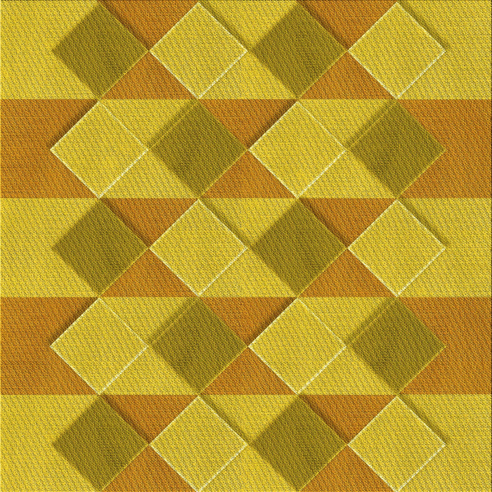 Round Machine Washable Transitional Deep Yellow Rug, wshpat3562yw