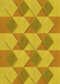 Machine Washable Transitional Deep Yellow Rug, wshpat3562yw