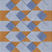 Square Patterned Light Steel Blue Novelty Rug, pat3562