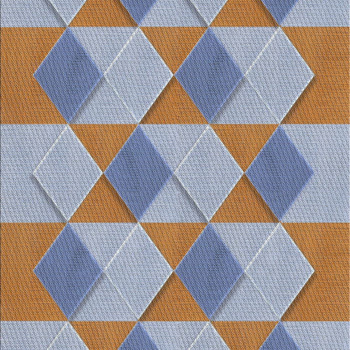 Patterned Light Steel Blue Novelty Rug, pat3562