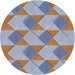 Sideview of Patterned Light Steel Blue Novelty Rug, pat3562